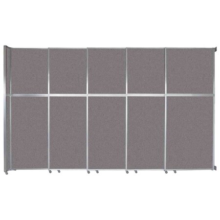 Versare Operable Wall Sliding Room Divider 15'7" x 10'3/4" Slate Fabric 1072519-1